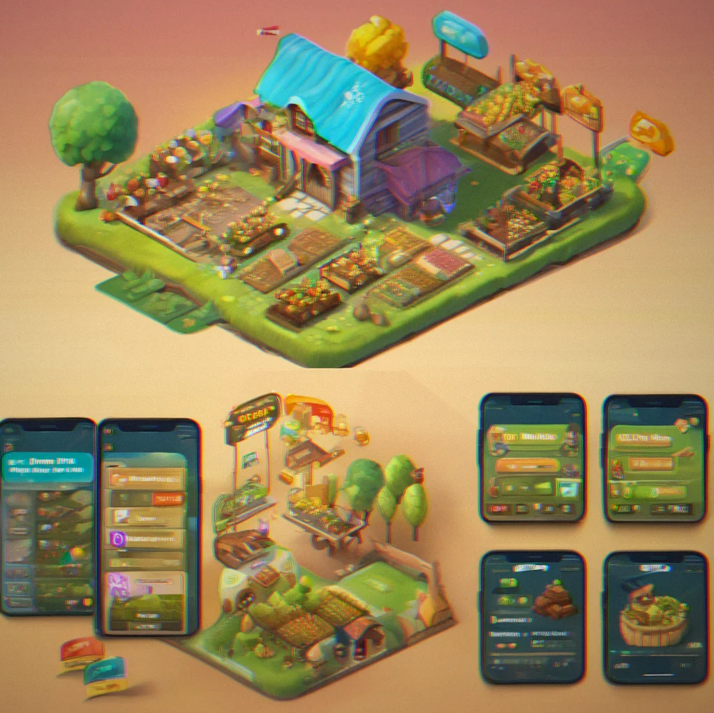 Mobile phone displaying progress notifications showing rewards earned during a 5-minute, 30-minute, and 60-minute play session